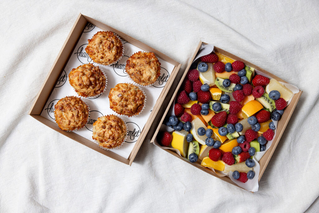 Savoury Muffins + Fruit